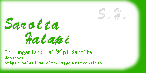 sarolta halapi business card